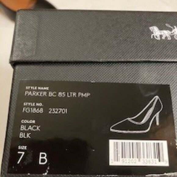 Coach Women's Samantha Pointed Toe Leather Pumps 7B - Picture 10 of 11